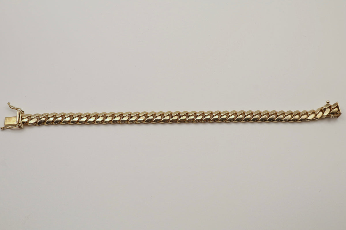 14k Yellow Gold Cuban Link Bracelet
