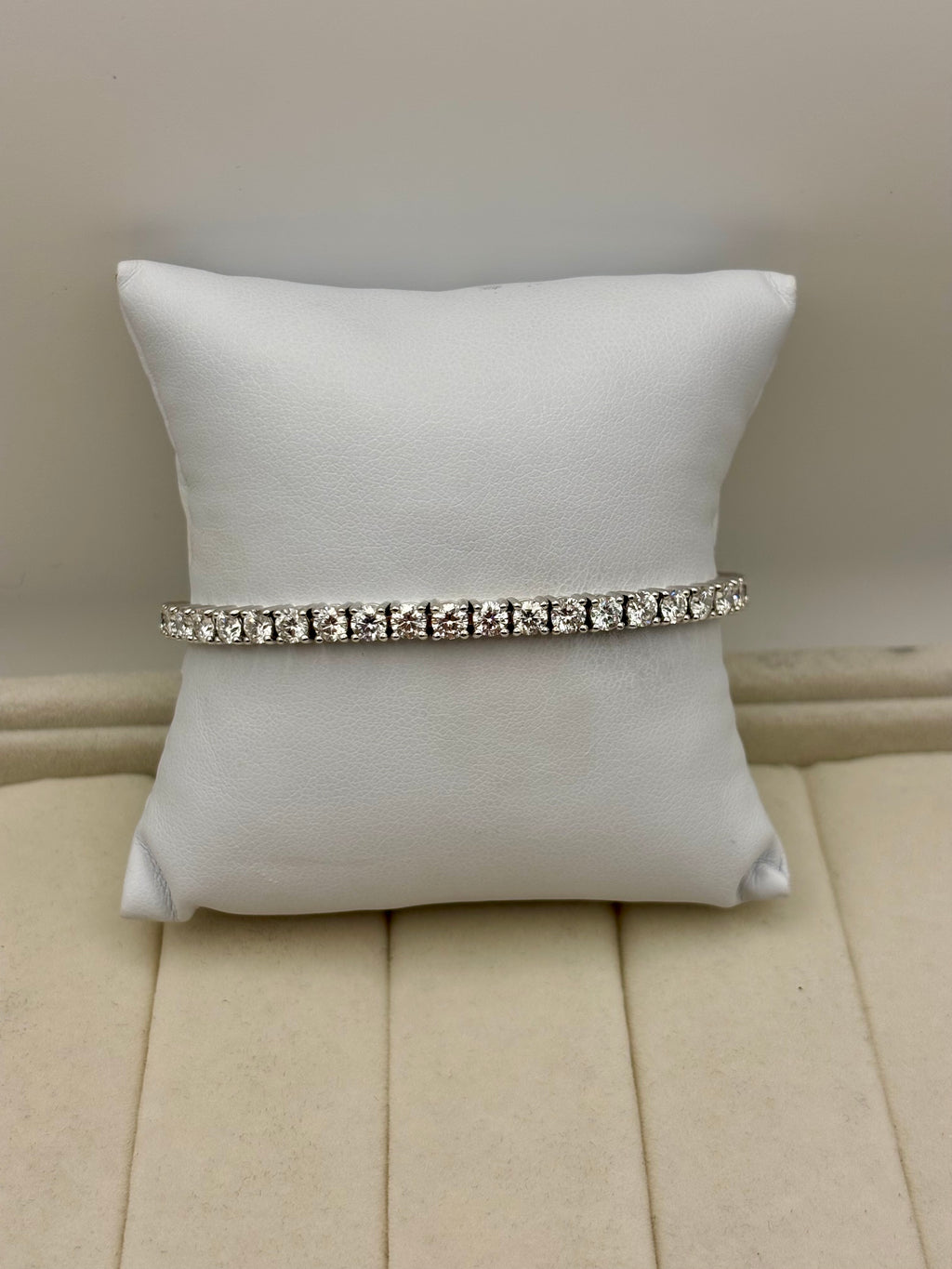 14k White Gold Lab Grown Diamond Tennis Bracelet