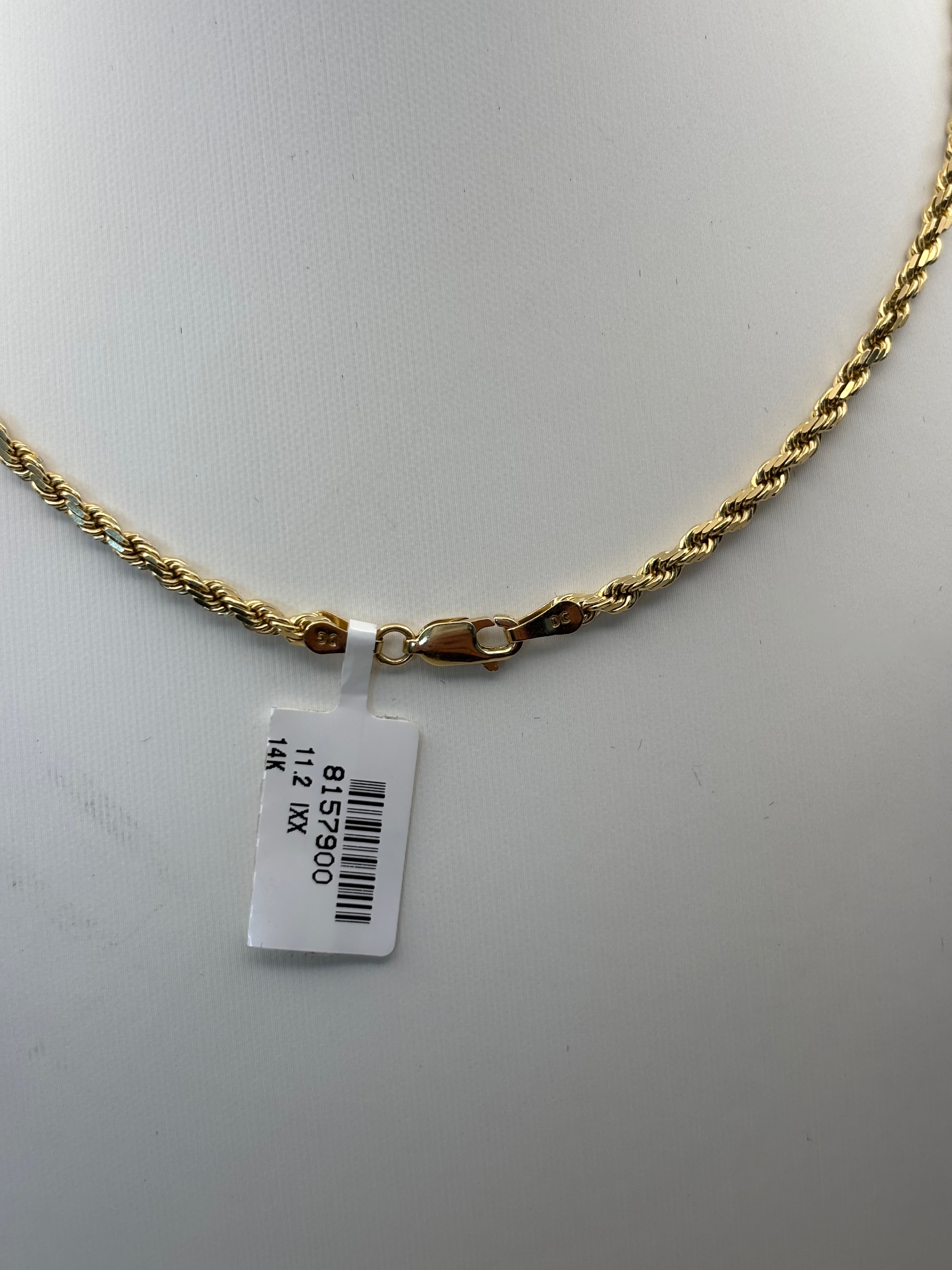 14k Yellow Gold Rope Chain