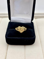 10K Yellow Gold Heart Design Ring