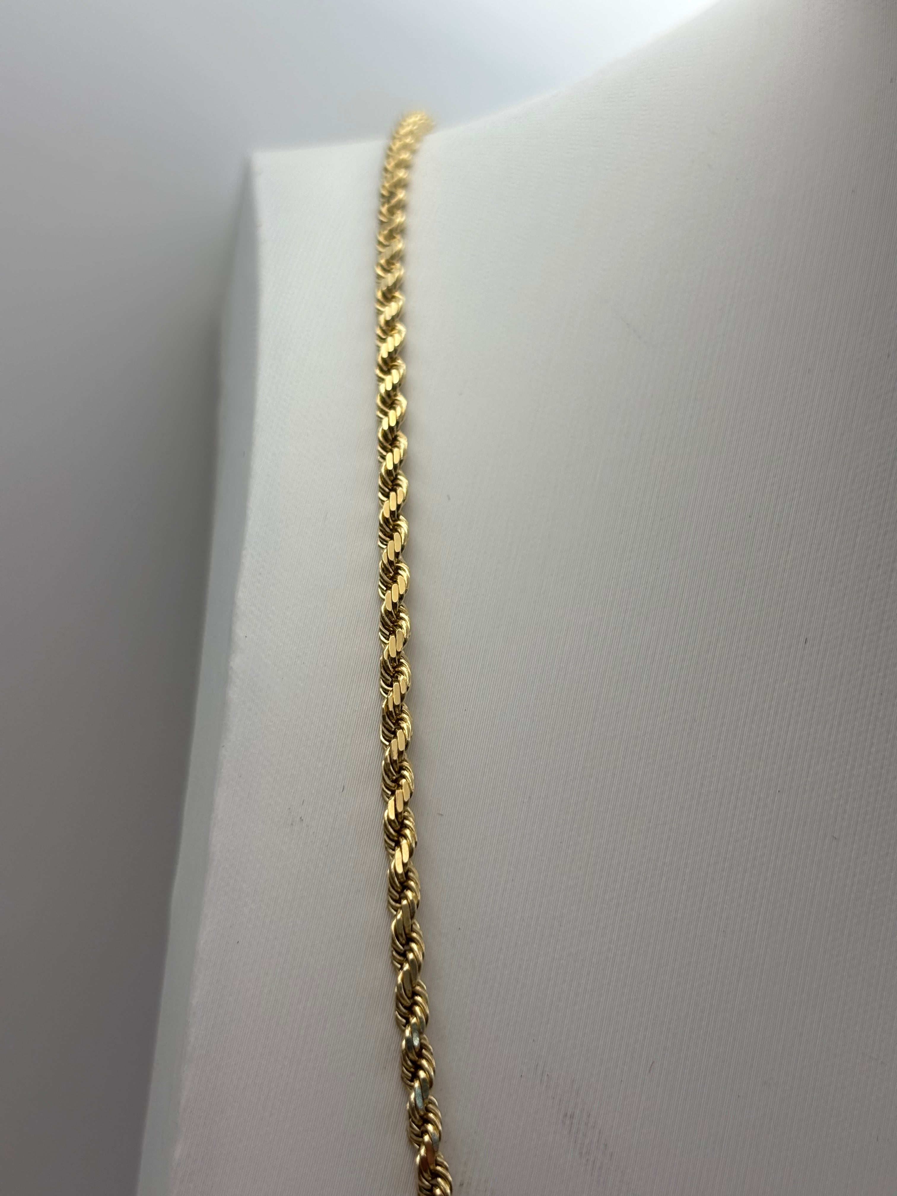 14k Yellow Gold Rope Chain