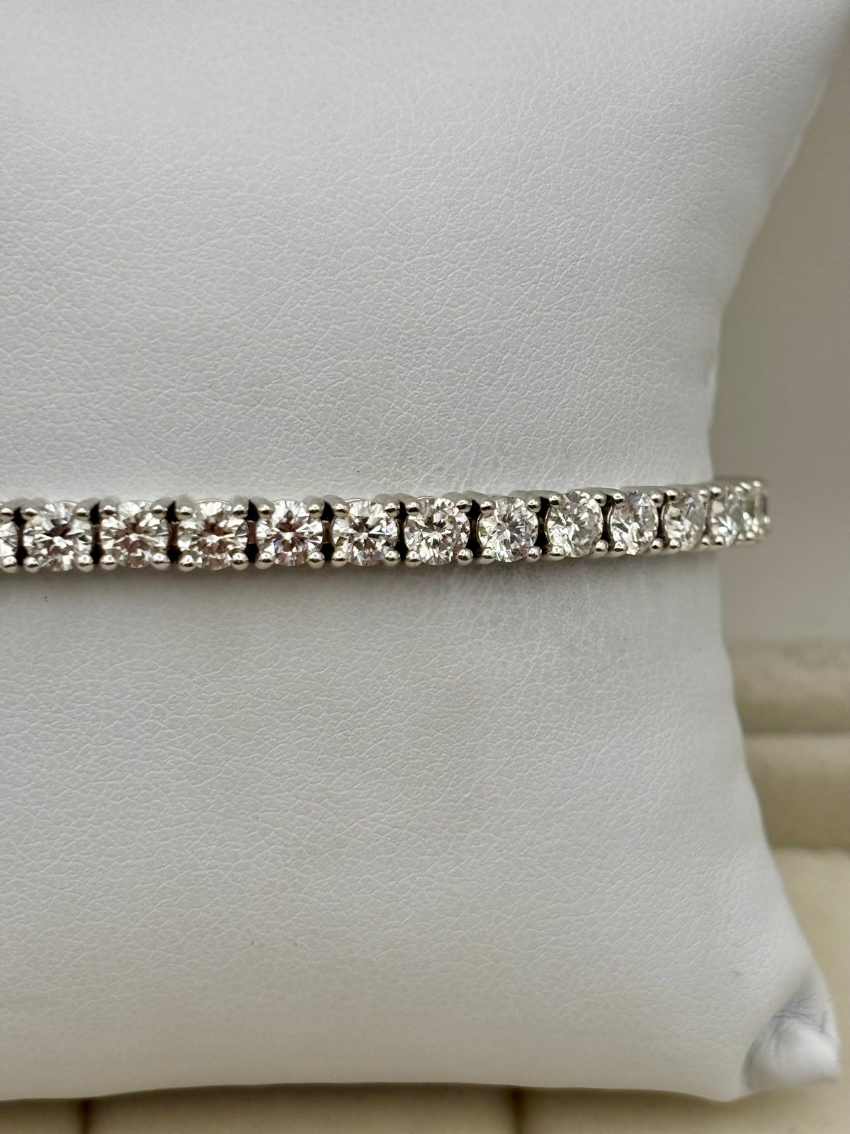 14k White Gold Lab Grown Diamond Tennis Bracelet