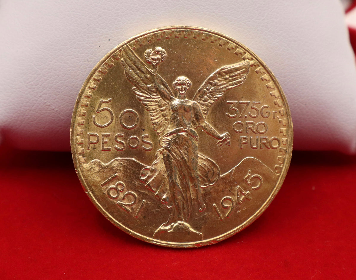 1945 Mexico 50 Pesos Gold Coin (Centenario) - 37.5g Pure Gold