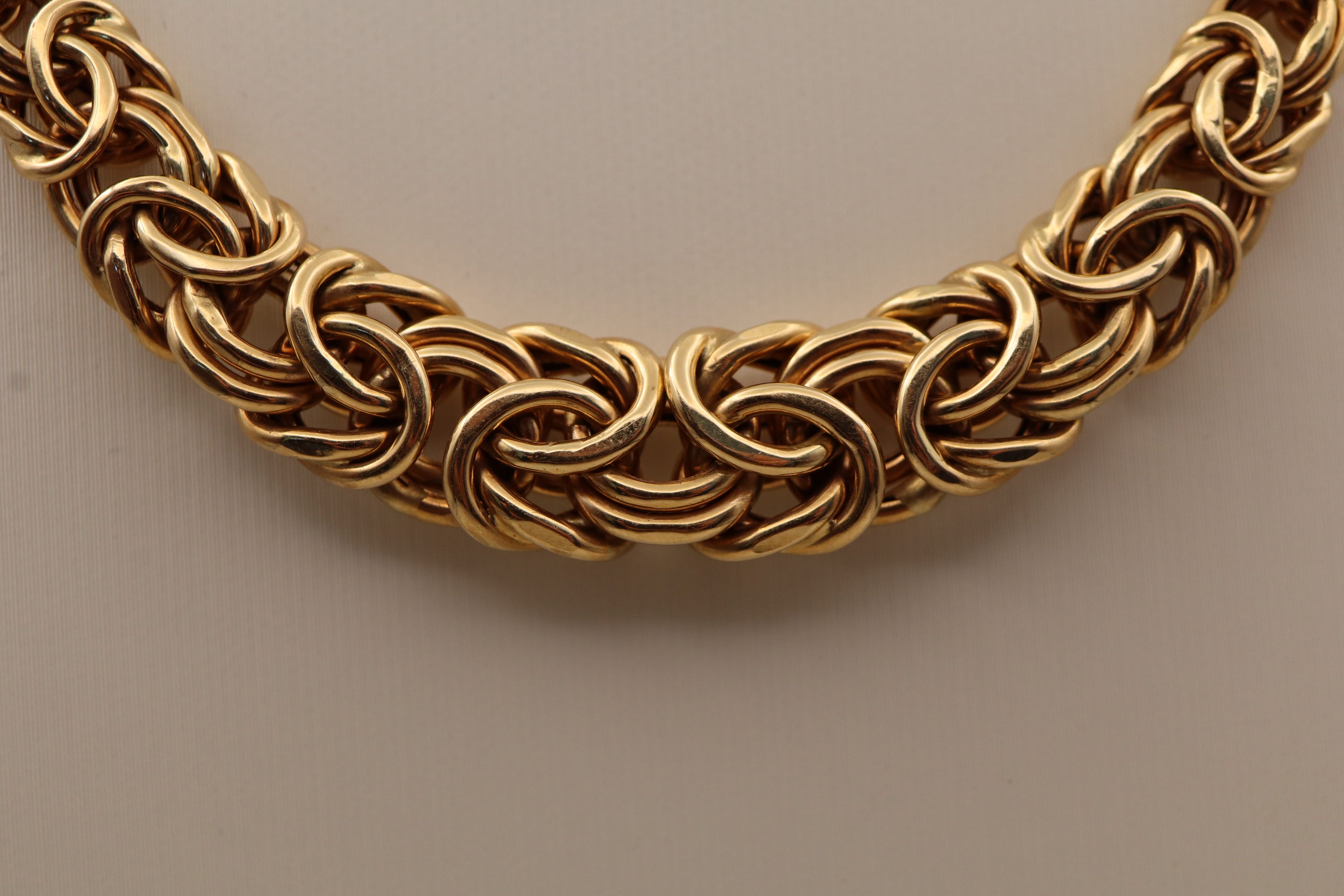 14k Yellow Gold Byzantine Chain