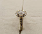 14k Yellow Gold Oval Diamond Halo Ring