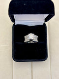 14k White Gold Lab Grown Diamond Cathedral Ring