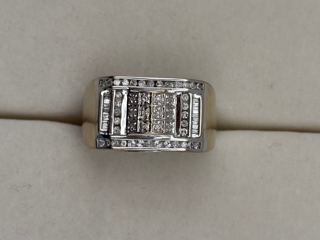 14K White Gold Diamond Statement Ring