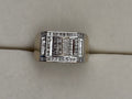 14K White Gold Diamond Statement Ring