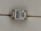 14K White Gold Diamond Statement Ring