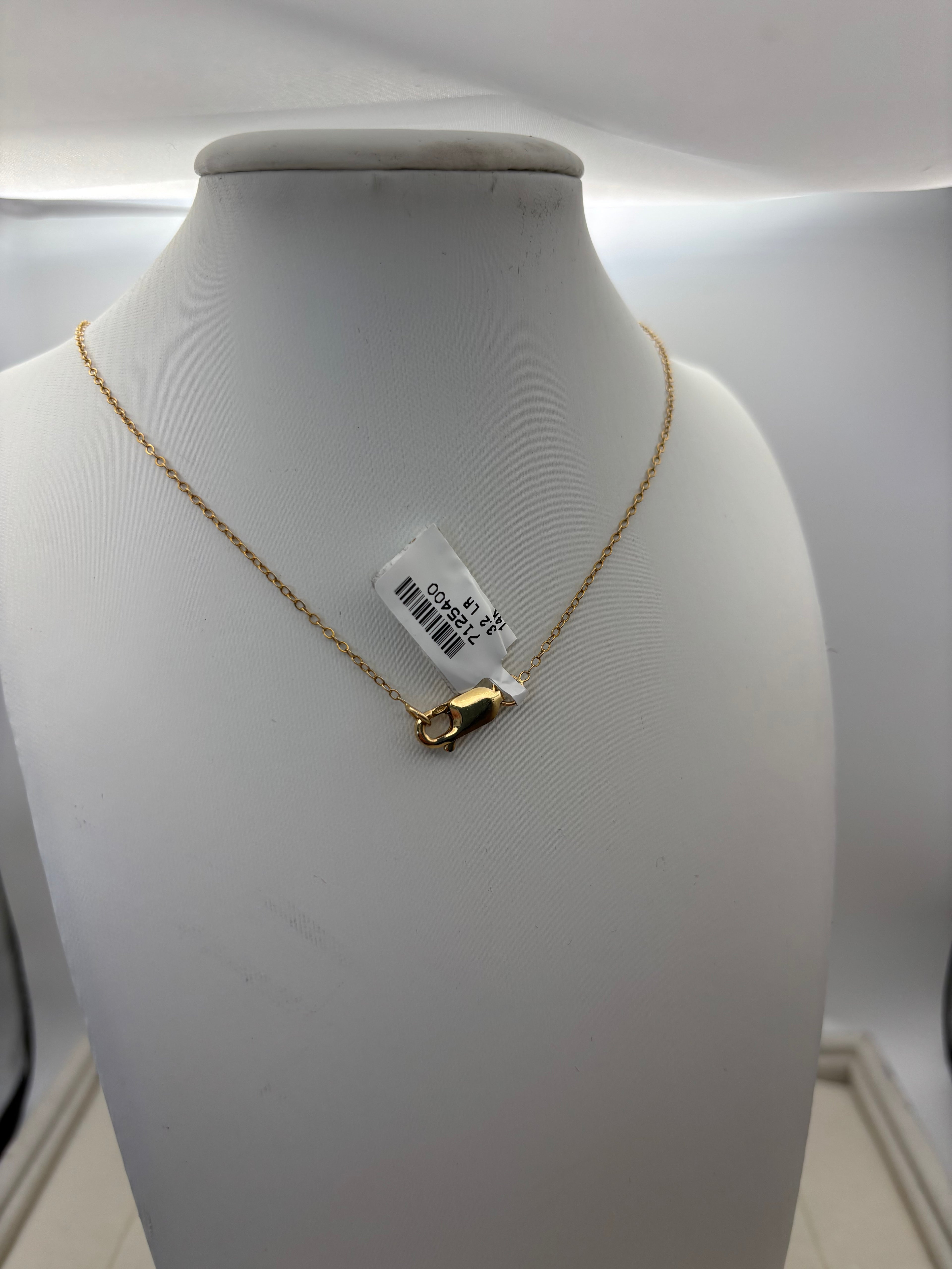14k Yellow Gold Purple Stone Heart Pendant