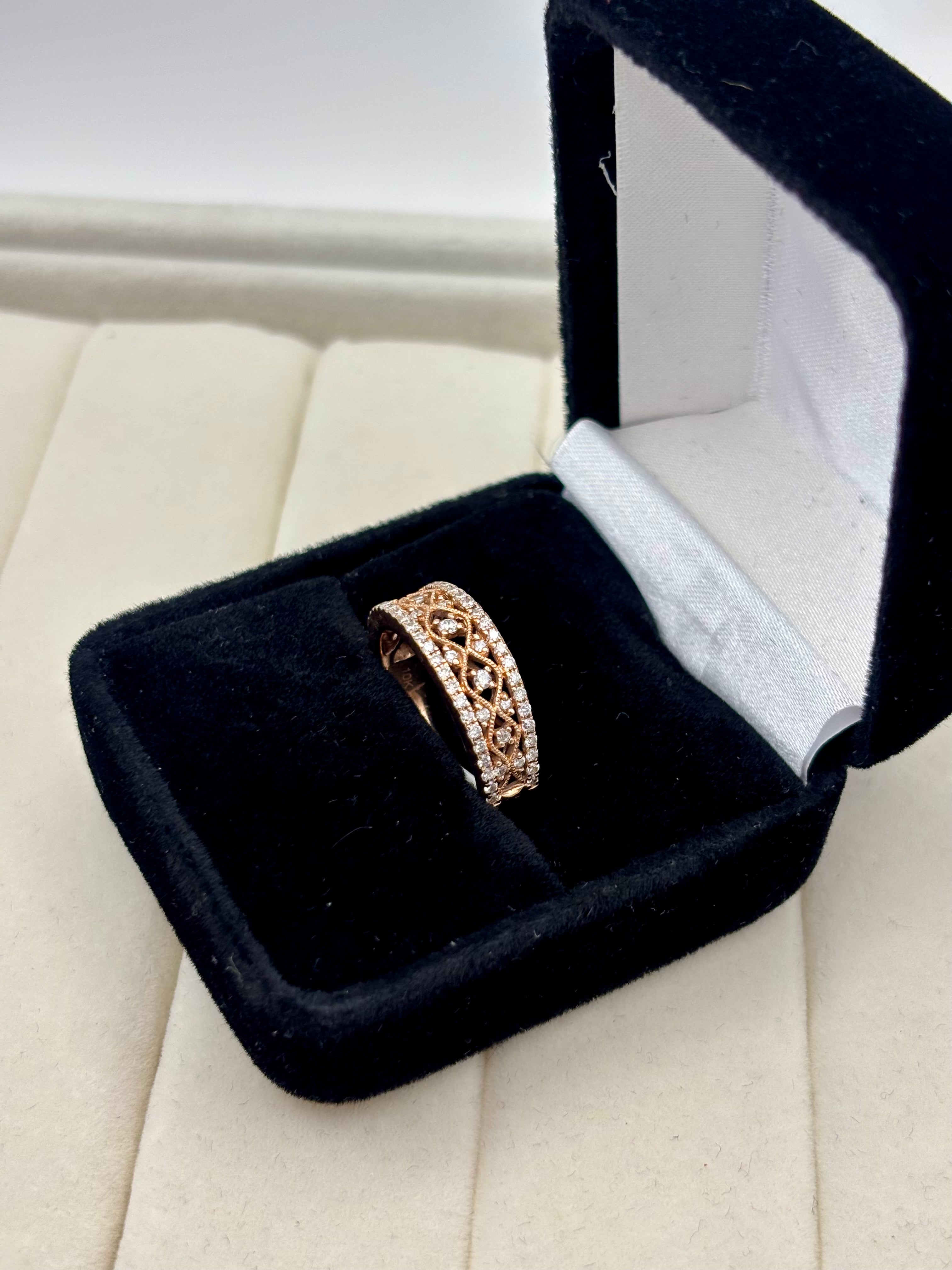 10K Yellow Gold Diamond Band Ring