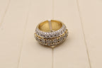 14k Yellow Gold Cluster Diamond Ring