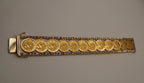 Chinese Gold Panda 24k Coin Link Bracelet in 14k Yellow Gold