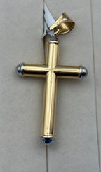 14K Two-Tone Gold Crucifix Cross Pendant