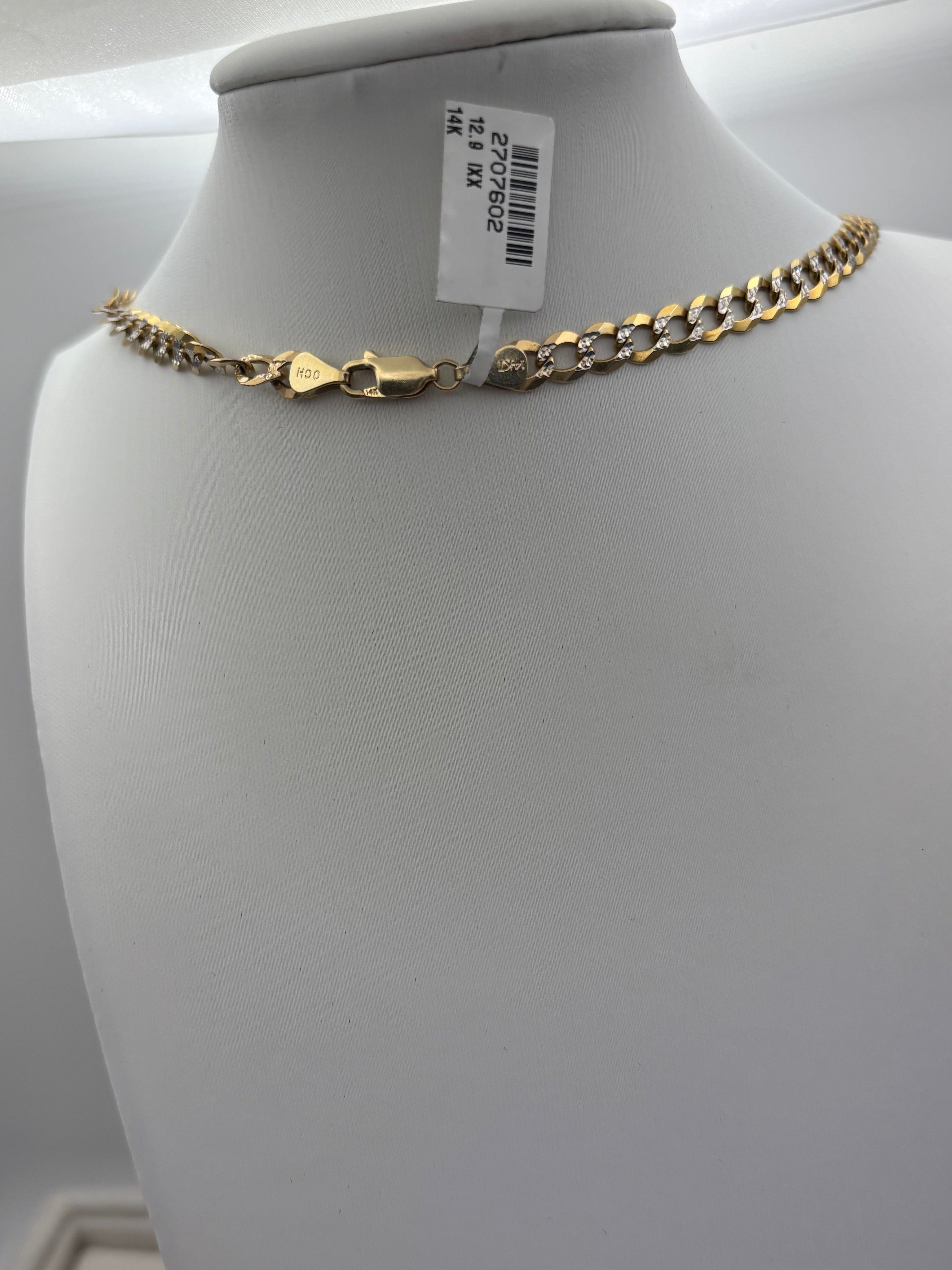 14K Two-Tone Gold Curb Link Necklace